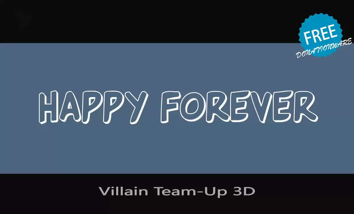 「Villain-Team-Up-3D」字体效果图