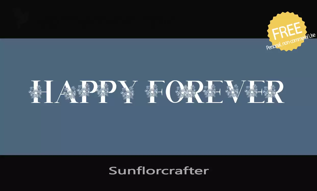 「Sunflorcrafter」字体效果图