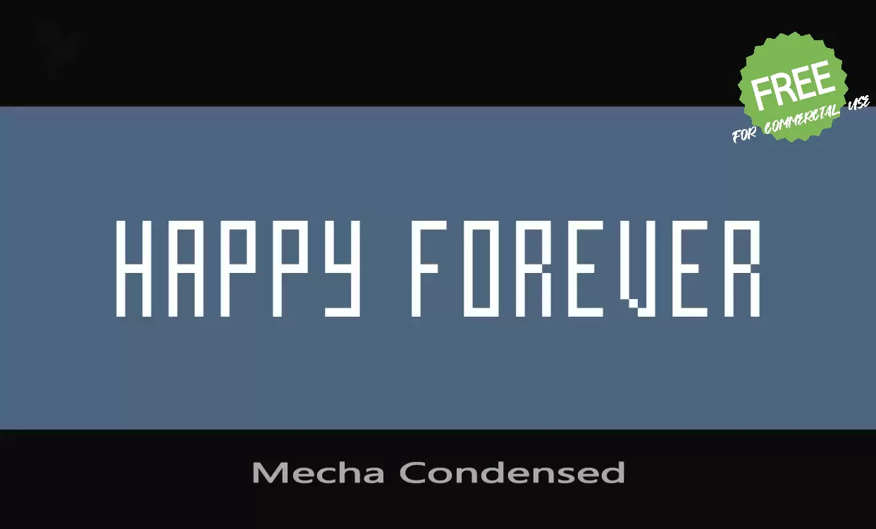 「Mecha Condensed」字体效果图