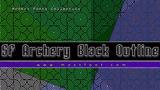 「SF-Archery-Black-Outline」字体排版图片