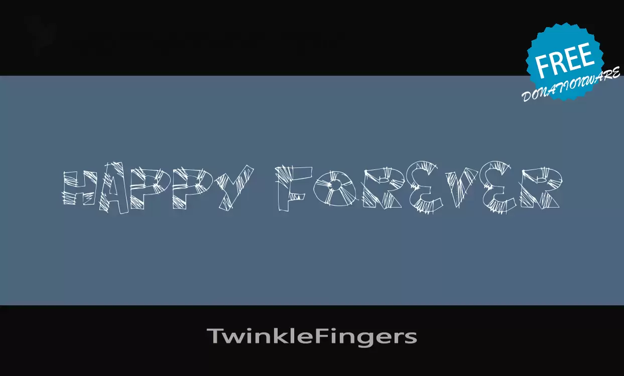 「TwinkleFingers」字体效果图