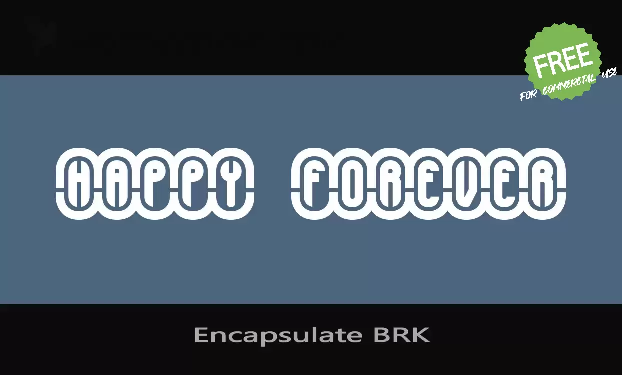 「Encapsulate BRK」字体效果图