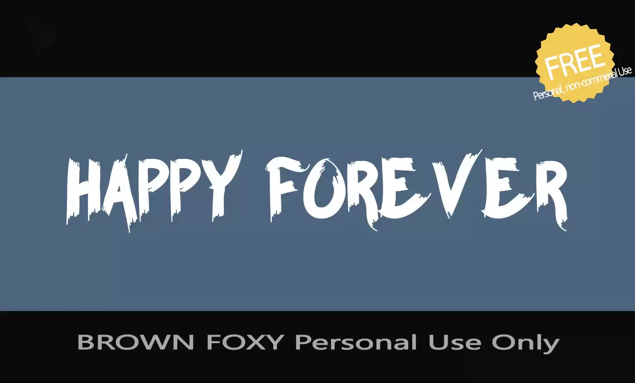 「BROWN-FOXY-Personal-Use-Only」字体效果图