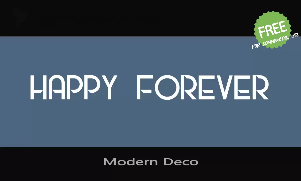 Font Sample of Modern-Deco