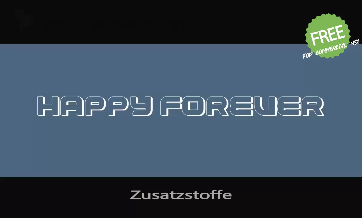 「Zusatzstoffe」字体效果图