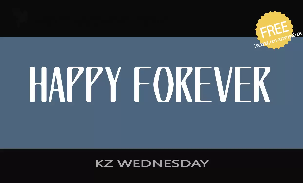 Font Sample of KZ-WEDNESDAY