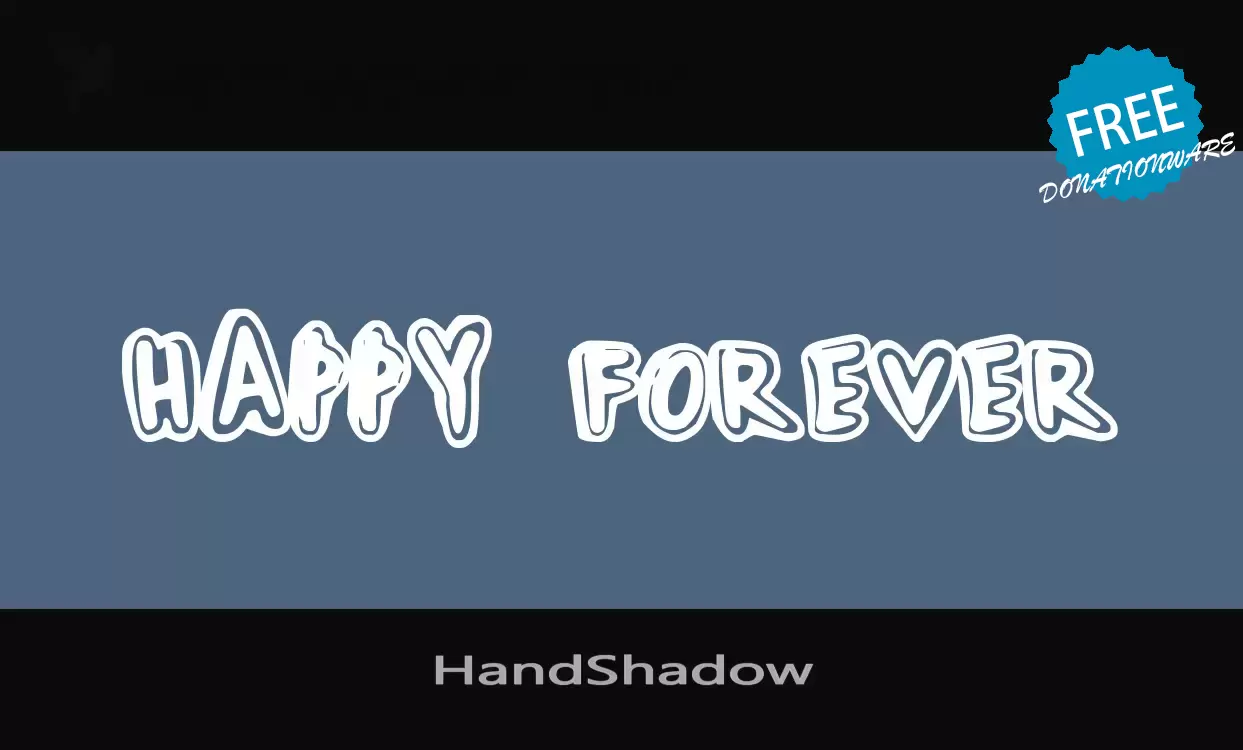 「HandShadow」字体效果图