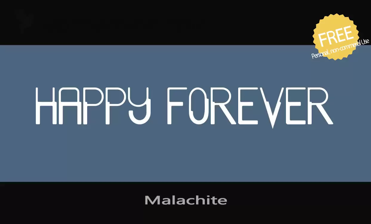 Font Sample of Malachite