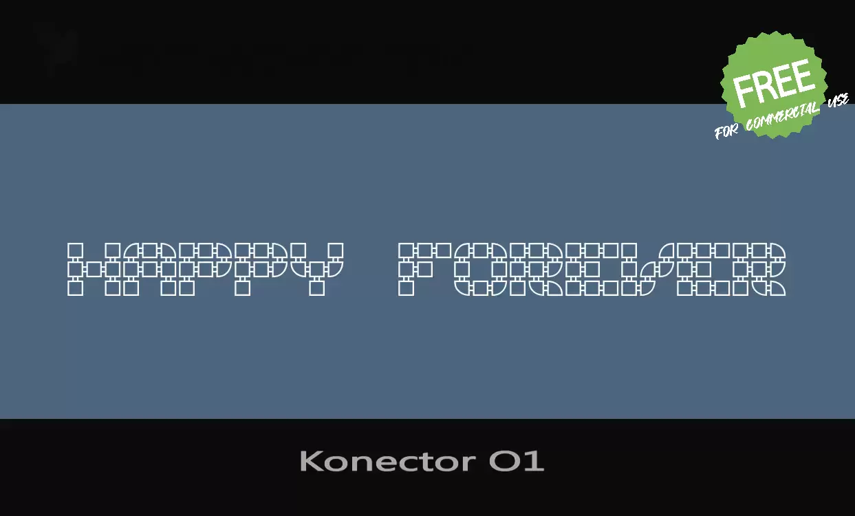 「Konector O1 」字体效果图