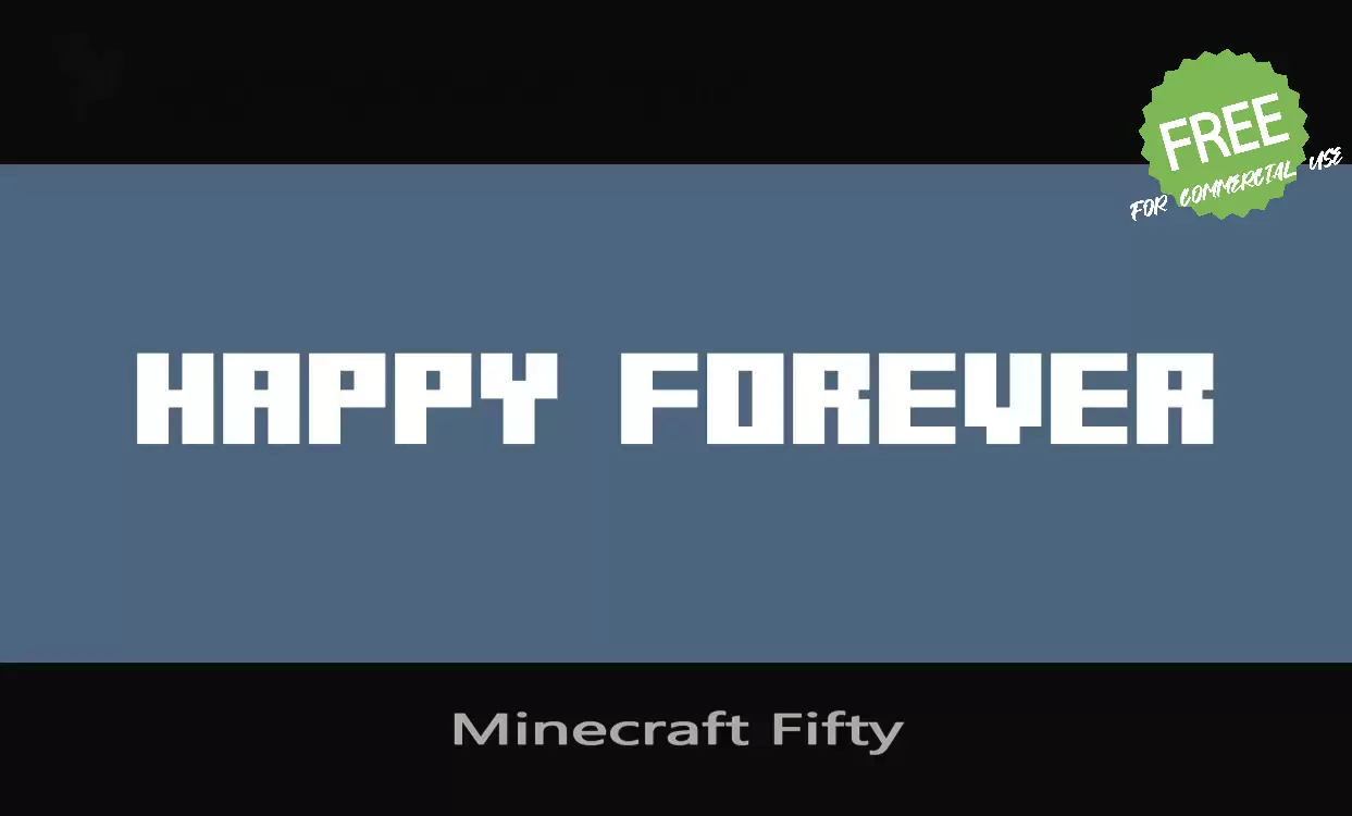 「Minecraft Fifty」字体效果图