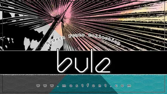 「Bule」字体排版图片