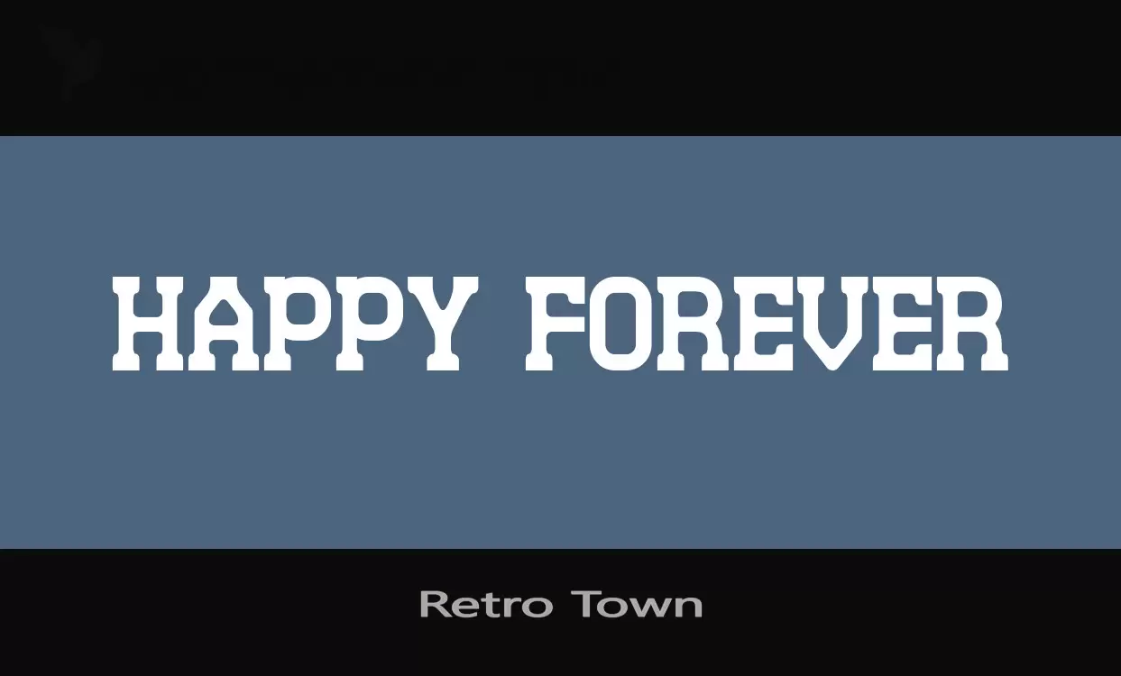 「Retro-Town」字体效果图