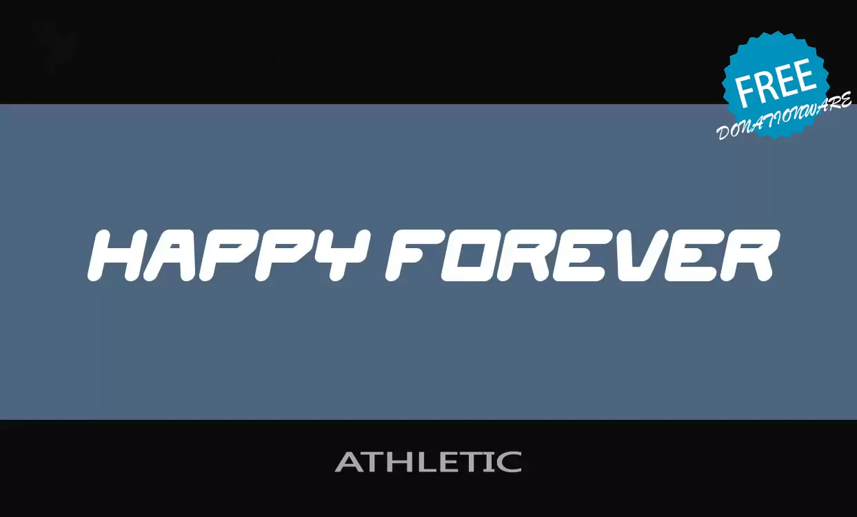 Font Sample of ATHLETIC