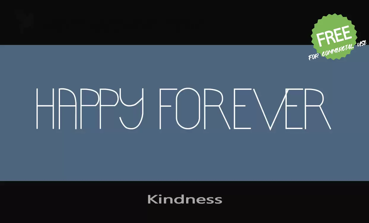 Font Sample of Kindness