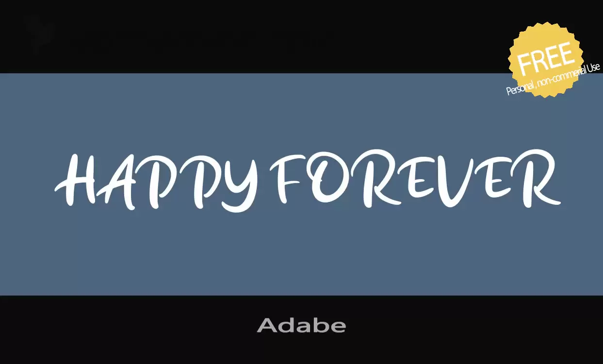 Font Sample of Adabe