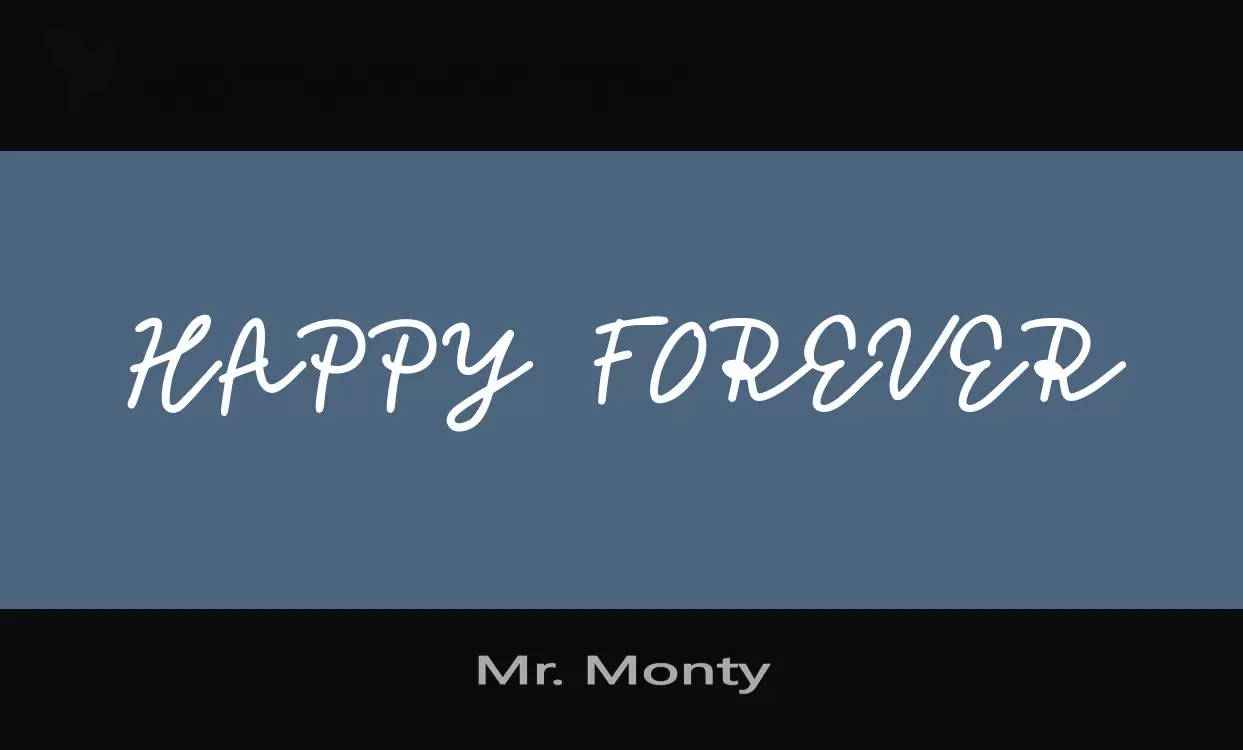 Font Sample of Mr.-Monty