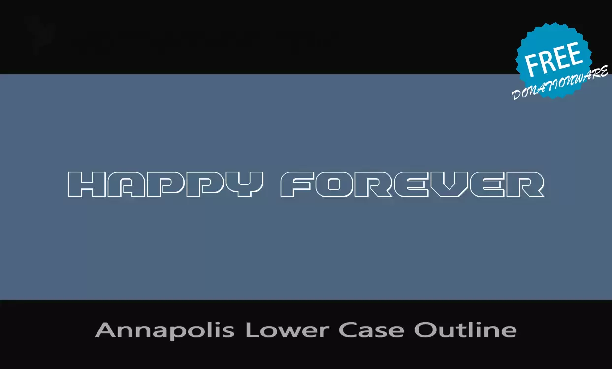 Font Sample of Annapolis-Lower-Case-Outline