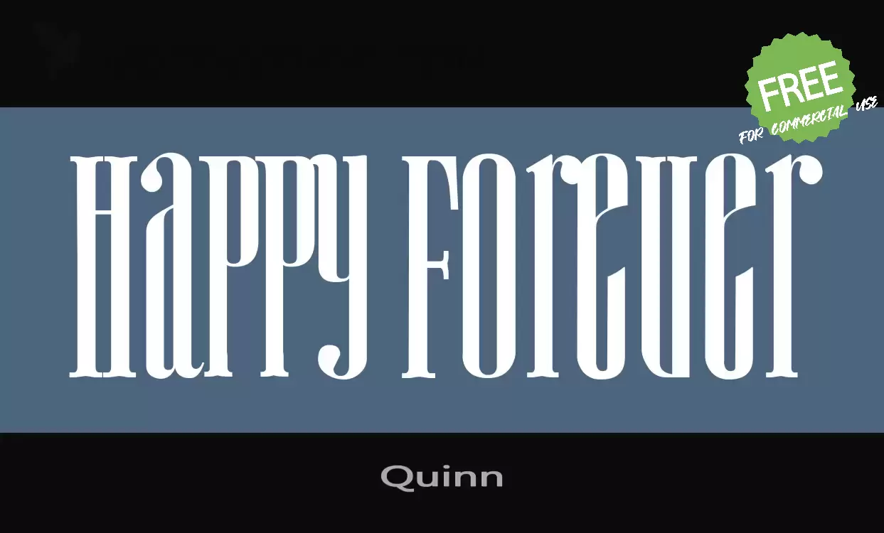 Font Sample of Quinn