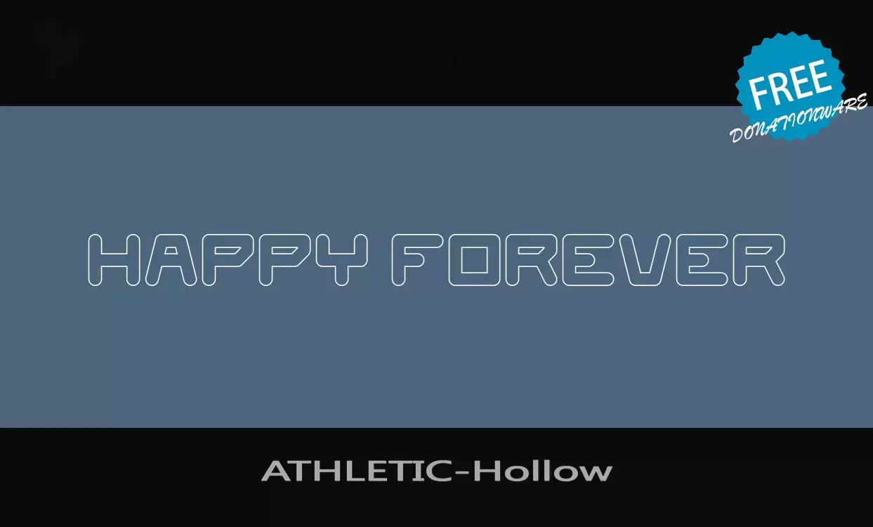 「ATHLETIC-Hollow」字体效果图