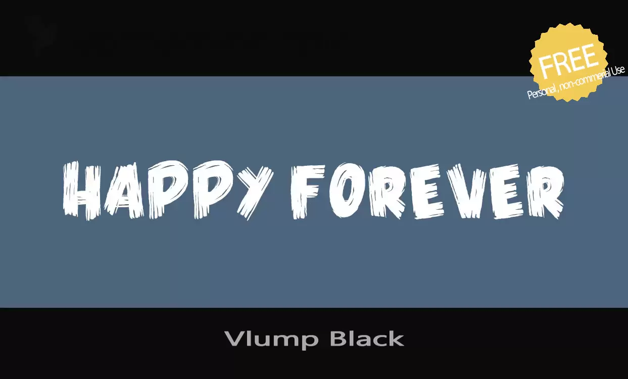 Font Sample of Vlump-Black