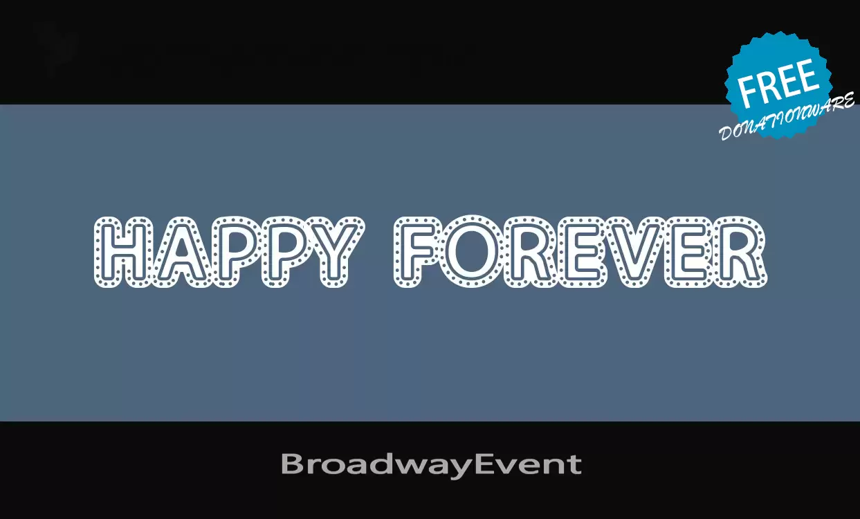 「BroadwayEvent」字体效果图