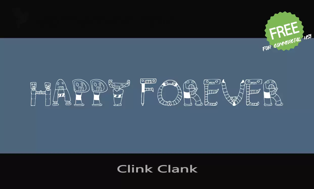 「Clink-Clank」字体效果图