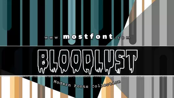 Typographic Design of Bloodlust-Outline