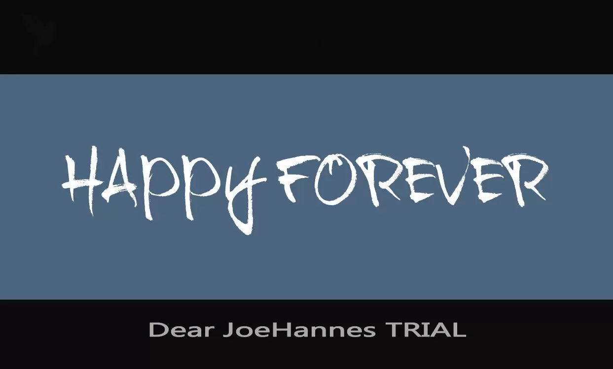 Font Sample of Dear-JoeHannes-TRIAL