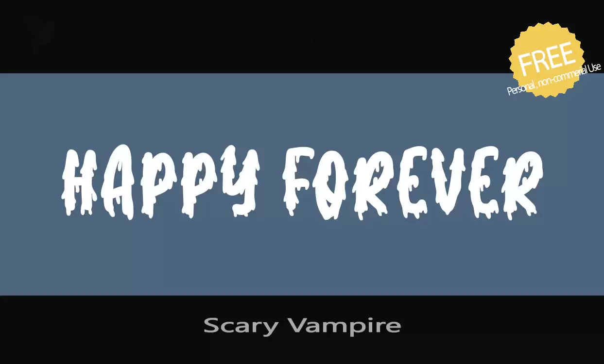 「Scary-Vampire」字体效果图