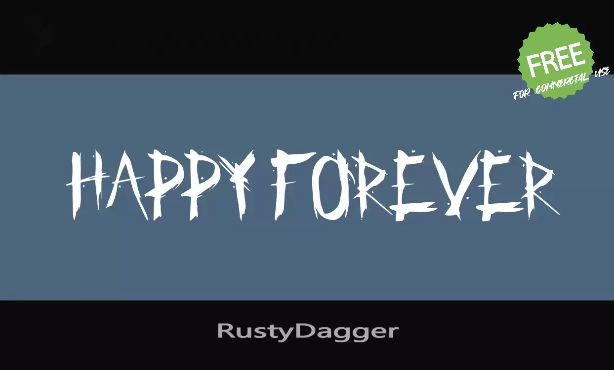 「RustyDagger」字体效果图
