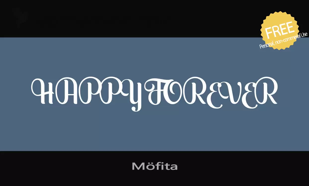 Font Sample of Möfita