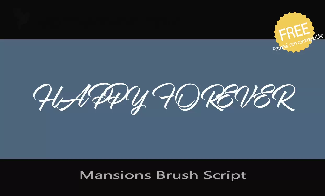 Sample of Mansions-Brush-Script