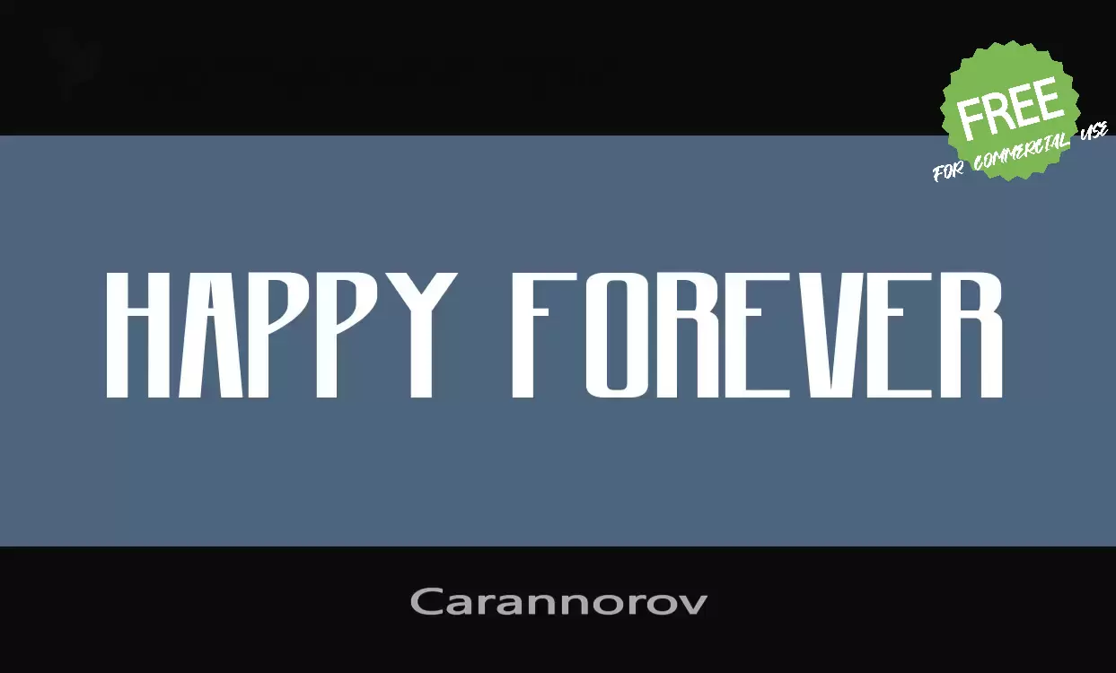 「Carannorov」字体效果图