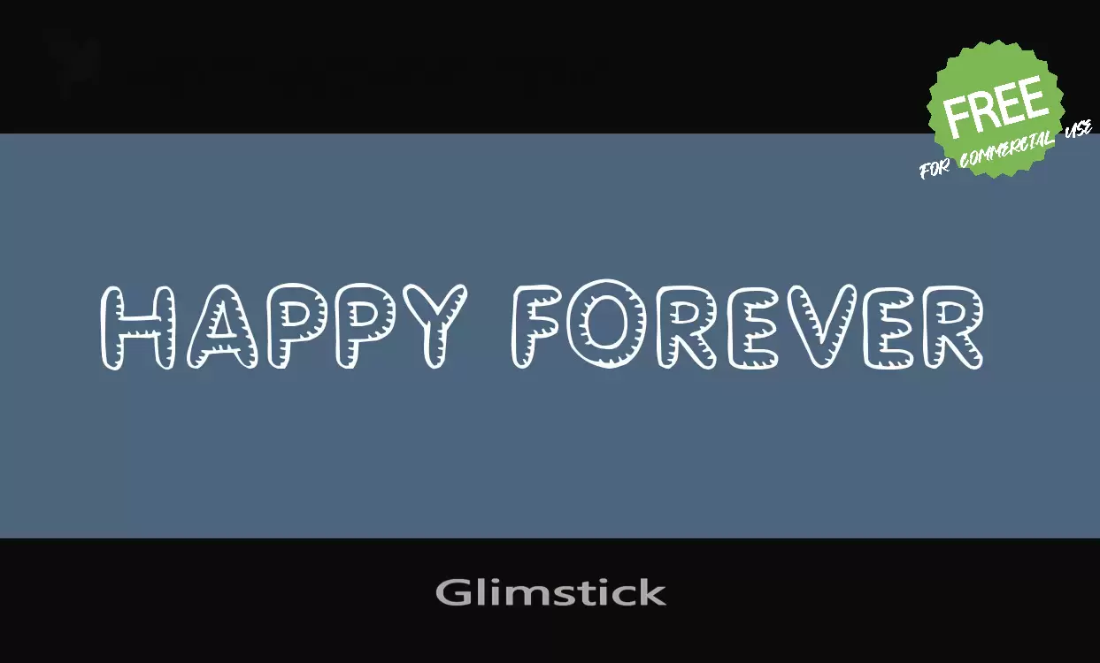 「Glimstick」字体效果图