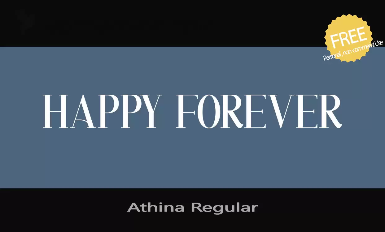 Font Sample of Athina-Regular