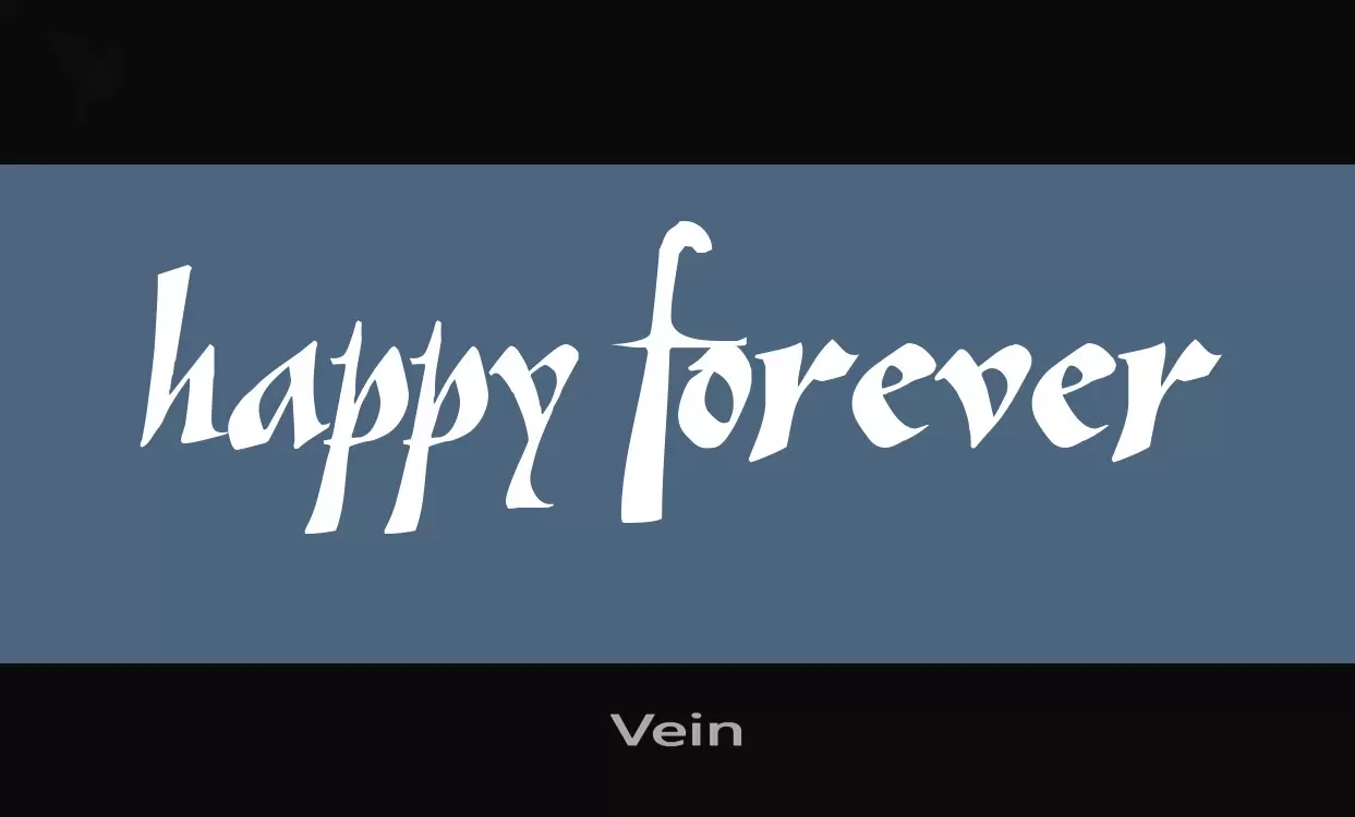 Font Sample of Vein