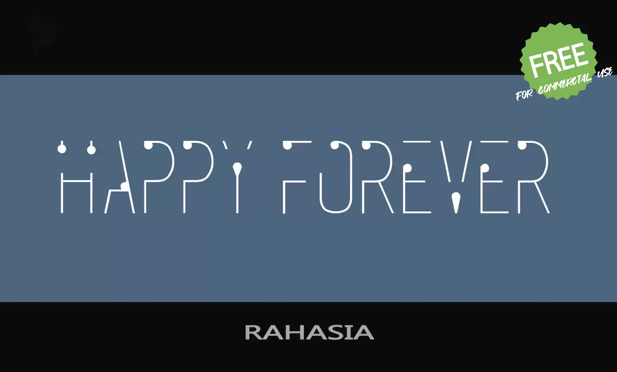 Font Sample of RAHASIA