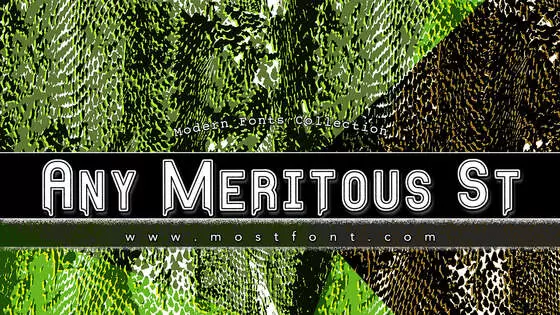 Typographic Design of Any-Meritous-St