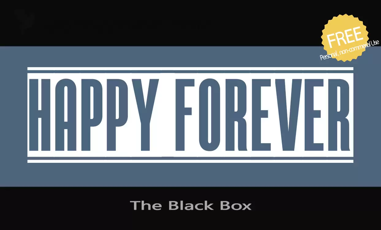 Font Sample of The-Black-Box