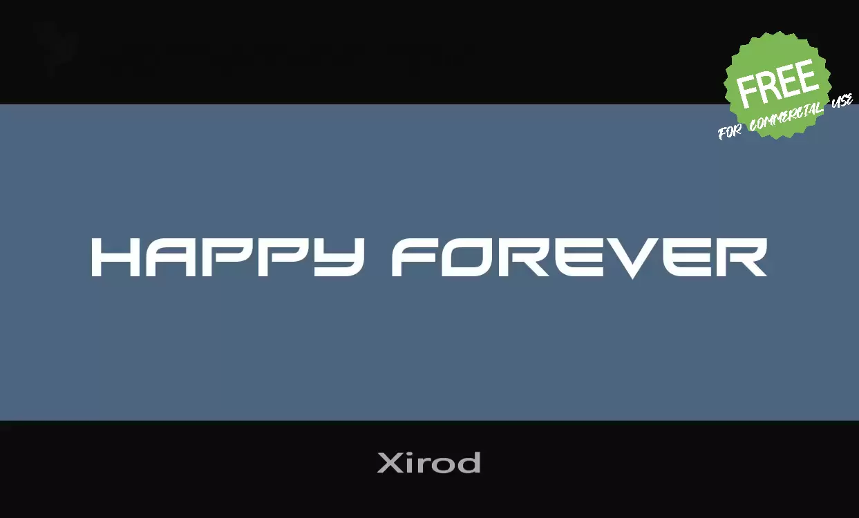 Font Sample of Xirod