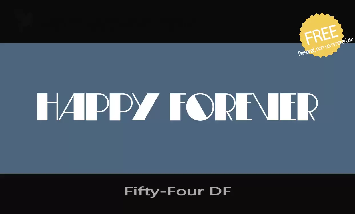 「Fifty-Four-DF」字体效果图