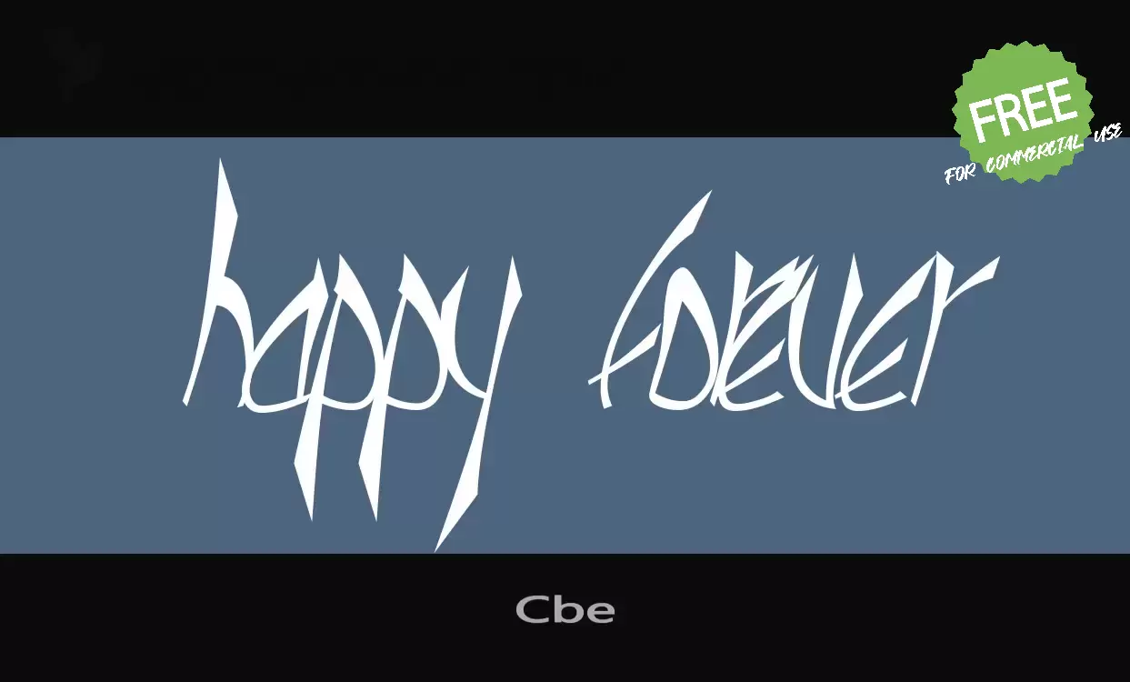 Font Sample of Cbe