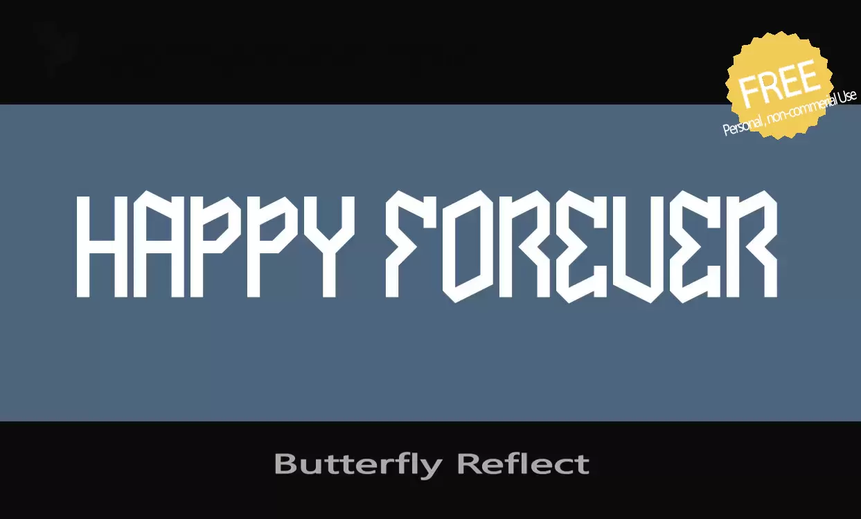 「Butterfly-Reflect」字体效果图