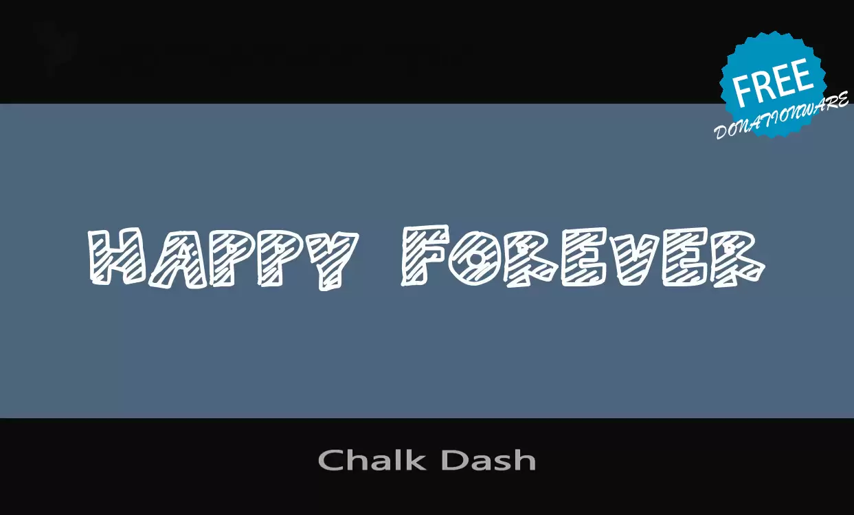 「Chalk-Dash」字体效果图