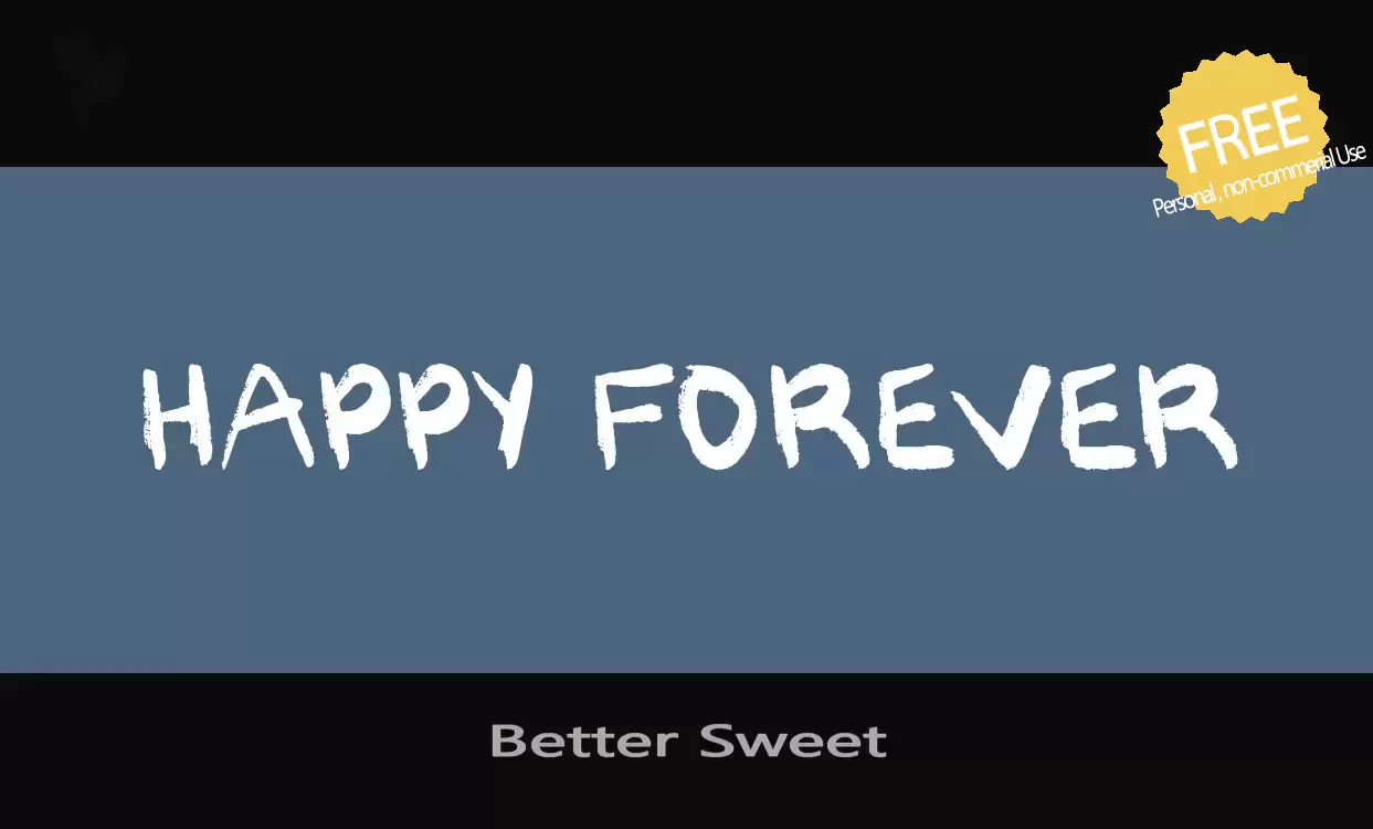 Font Sample of Better-Sweet