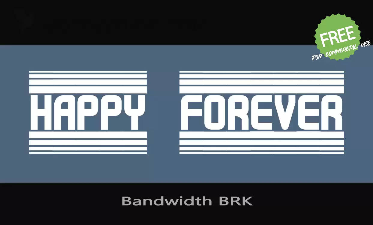 「Bandwidth-BRK」字体效果图