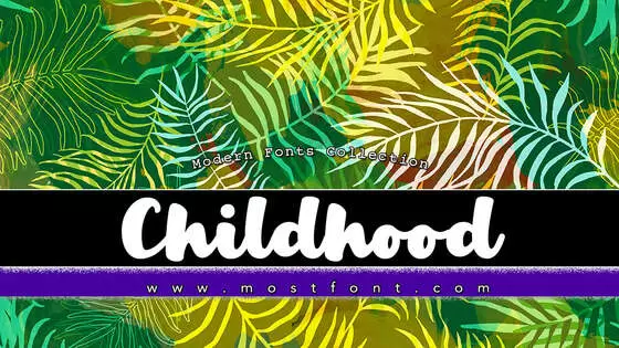 Typographic Design of Childhood