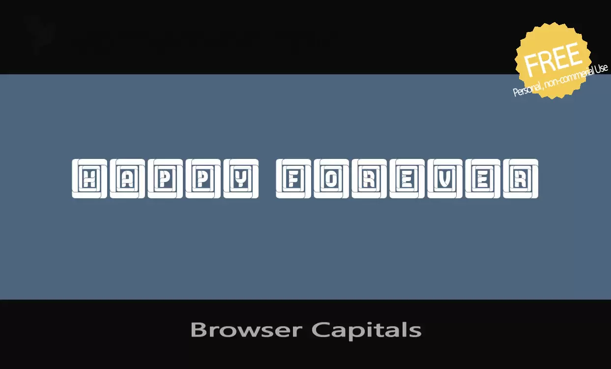 「Browser-Capitals」字体效果图