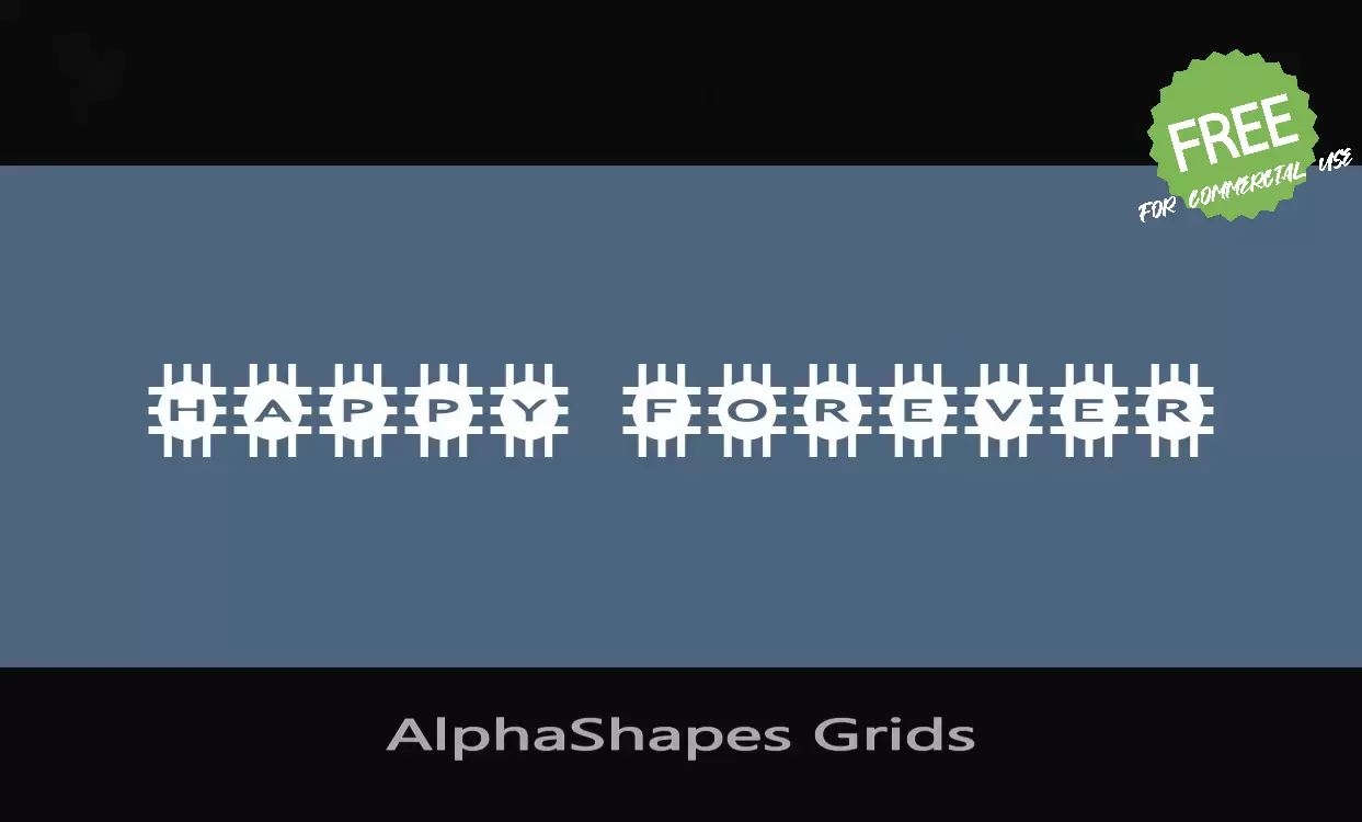 「AlphaShapes Grids」字体效果图