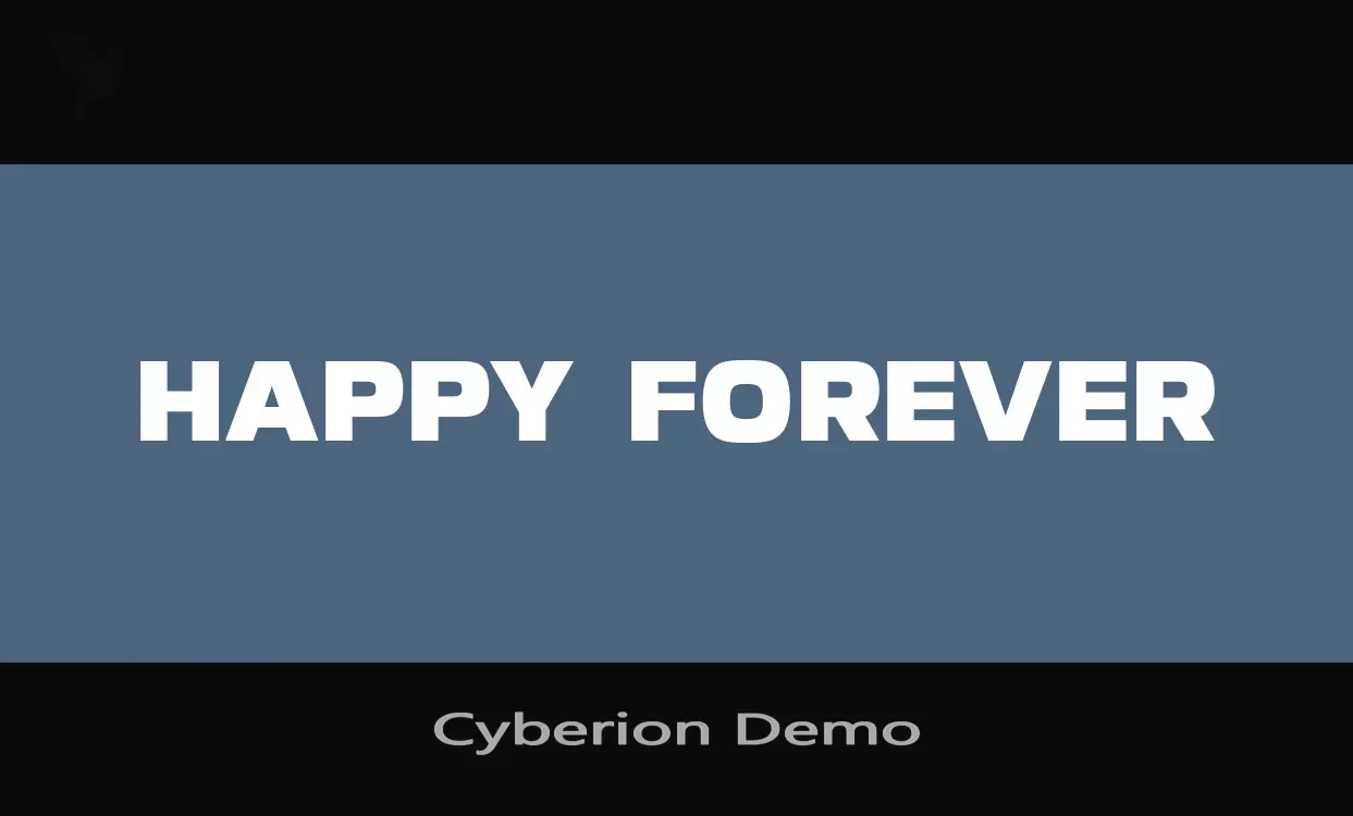 Font Sample of Cyberion-Demo